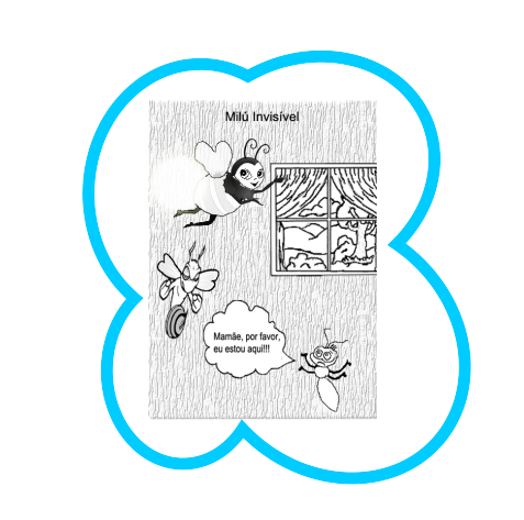 Desenho de Milu invis&iacute;vel